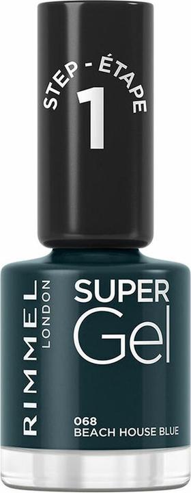 Rimmel London Super Gel STEP1 (Nº 068 Beach house blue, Gel-Effekt Nagellack)