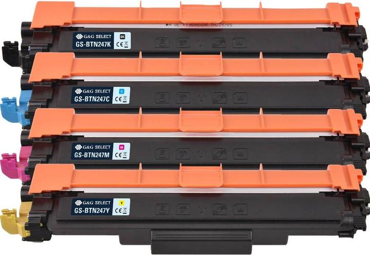 Productafbeelding G&G Toner vervangt Brother TN-247CMYK Compatibel Combi-Pack Zwart, Cyaan, Magenta, Geel TN-247BK/TN