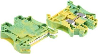 Actual product image Phoenix Contact Din rail terminal block,UT6 pe,yel/grn (122 mm)