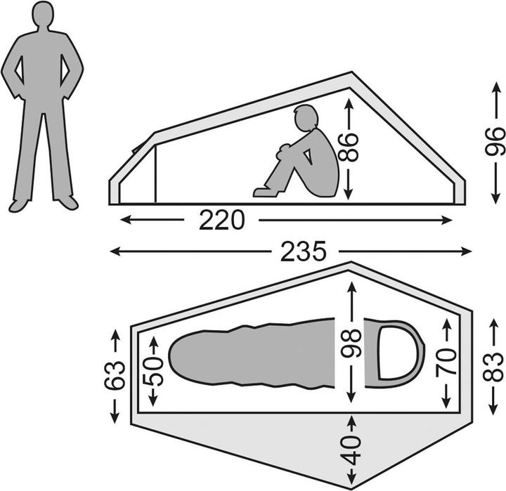 Actual product image Nordisk Telemark 1 Light Weight Tent (Tunnel tent, 0.83 kg, 1 person)