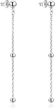 Agato - Long silver earrings AGT-E040P