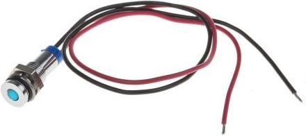 Actual product image Rs Pro 6mm flush bright chr LED wires,blue 2Vdc