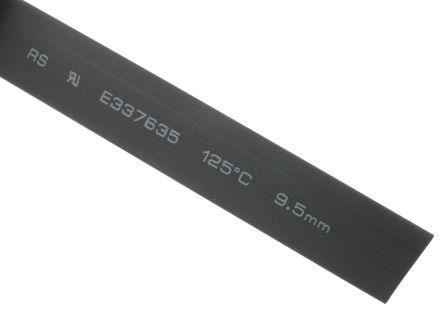Actual product image Rs Pro Black low shrink temp tube 9.5mm i/d