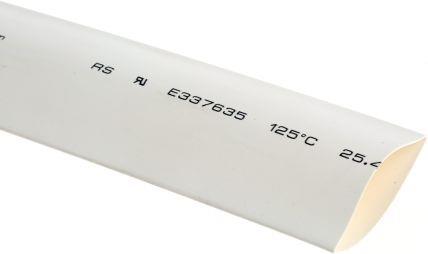 Actual product image Rs Pro White low shrink temp tube 25.4mm i/d