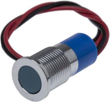 Image du produit Rs Pro 14mm flush satin chr LED wires,blu 24Vdc