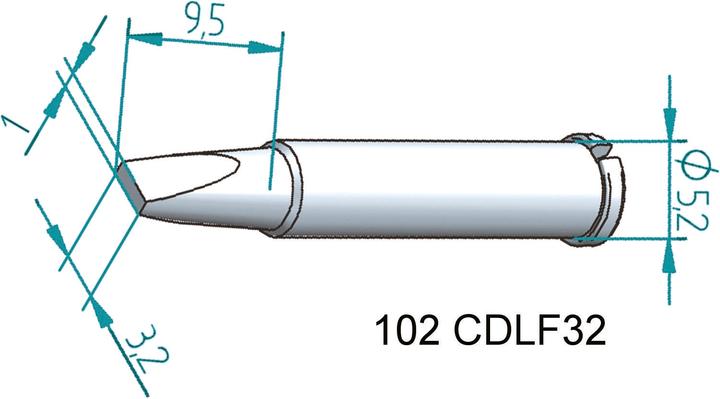 Image du produit Kurtz Ersa Panne à souder Ersadur sans plomb, 3,2mm (Panne de soudure)