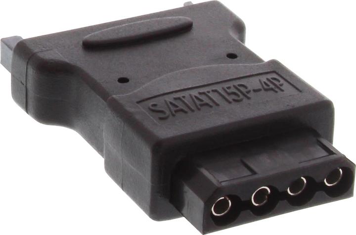 Actual product image InLine 4-pin Molex power adapter to SATA power