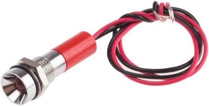 Produktbild Rs Pro 8mm vertieft verchro LED Dräht rot 12VDC