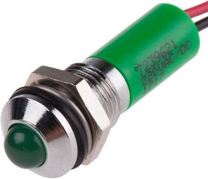 Produktbild Rs Pro 8mm vorsteh verchrom LED Drähte grü 220V