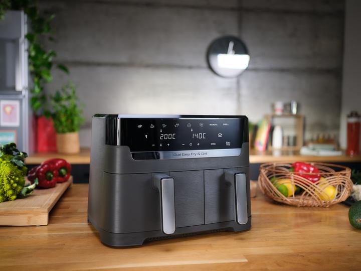 Actual product image Tefal Dual Easy Fry & Grill EY905B - Deep fryer - 2700W - 8,3L