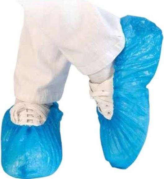 Image du produit Care and Serve chaussons de protection en polyethylene bleu sans PVC