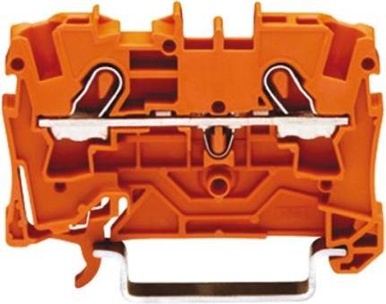 Immagine prodotto Wago Morsetto per guida DIN 2x4mm2 arancio