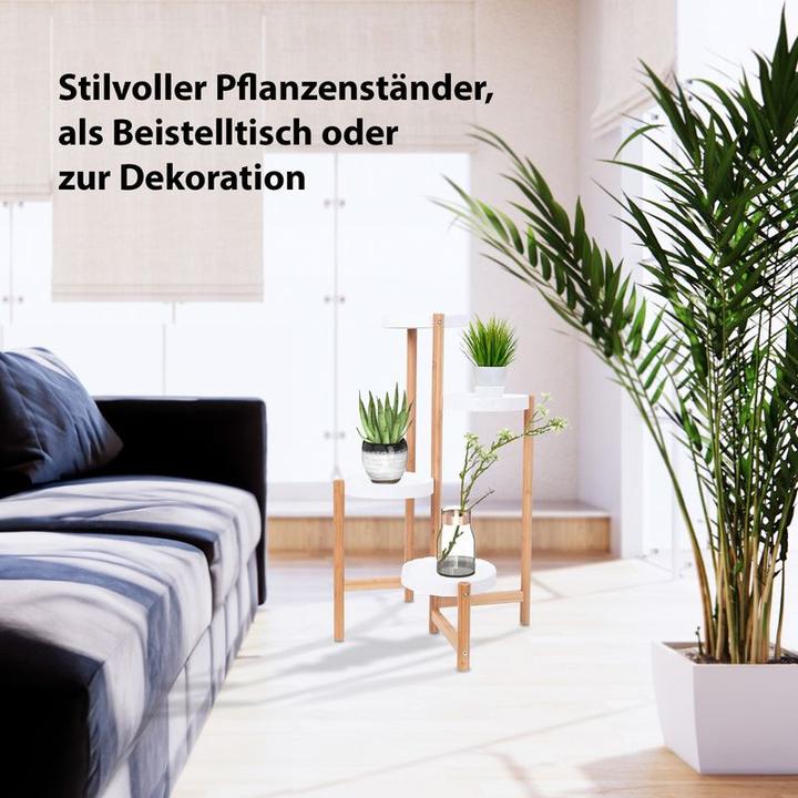 Produktbild Hermex Blumenständer Pflanzen Ständer Regal Halter Treppe Gestell Blumentisch