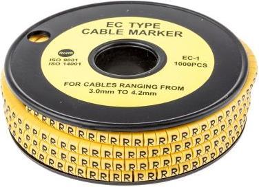 Image du produit Rs Pro Slide On PVC Yellow Cable Marker R