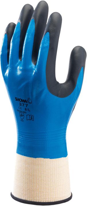 Actual product image Showa 377, foam coated nitrile glove, 7 (M)