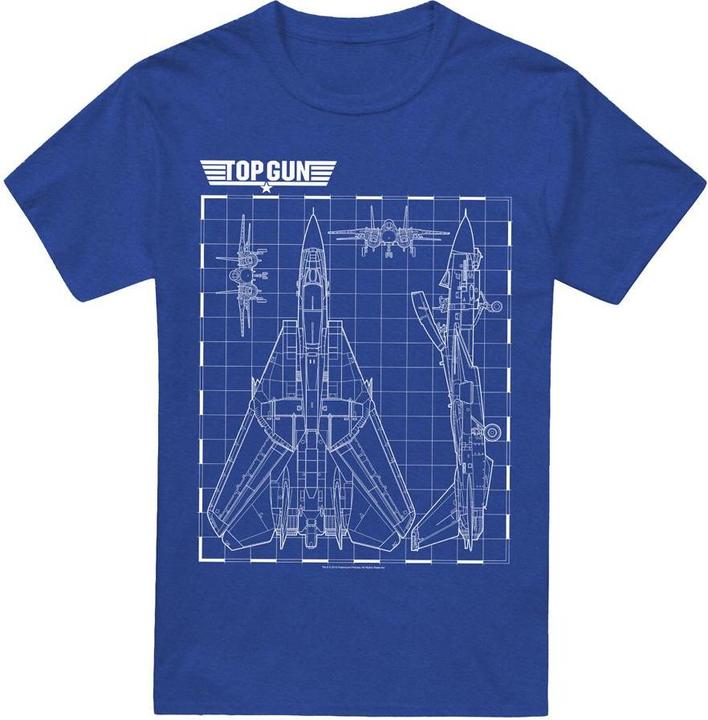 Actual product image Top Gun Unisex Adult Schematic T-Shirt (XL)