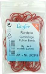 Produktbild Läufer L„ufer Gummiringe RONDELLA im Beutel, rot, 20 mm, 10 g (1 Stk.)