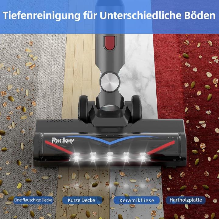 Produktbild Redkey P9 Akku Staubsauger Kabelloser 8-in-1 Handstaubsauger, 350W, 30000Pa, 60Min