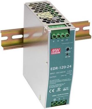 MeanWell 120W DIN Rail Panel Mount PSU 24Vdc 5A