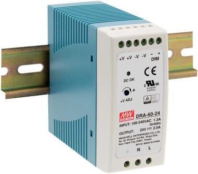 Produktbild MeanWell 60W DIN Rail Panel Mount PSU 12Vdc 5A