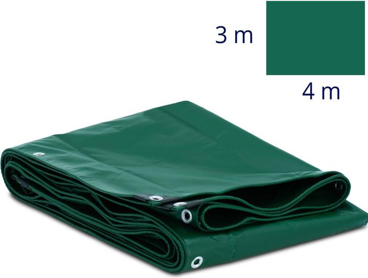 Produktbild Wiesenfield Abdeckplane mit Ösen Anhängerplane Allzweckplane 400 x 300 cm PVC 650 g/m² (400 x 300 cm)