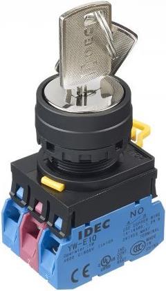 Actual product image Idec YW22mm KS 3 Pos. 45° maint 2NO-1NC