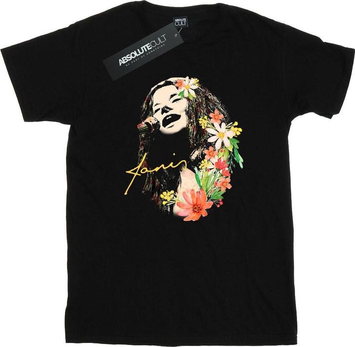 Immagine prodotto Janis Joplin Floral Pattern Maglietta Uomo (XL)