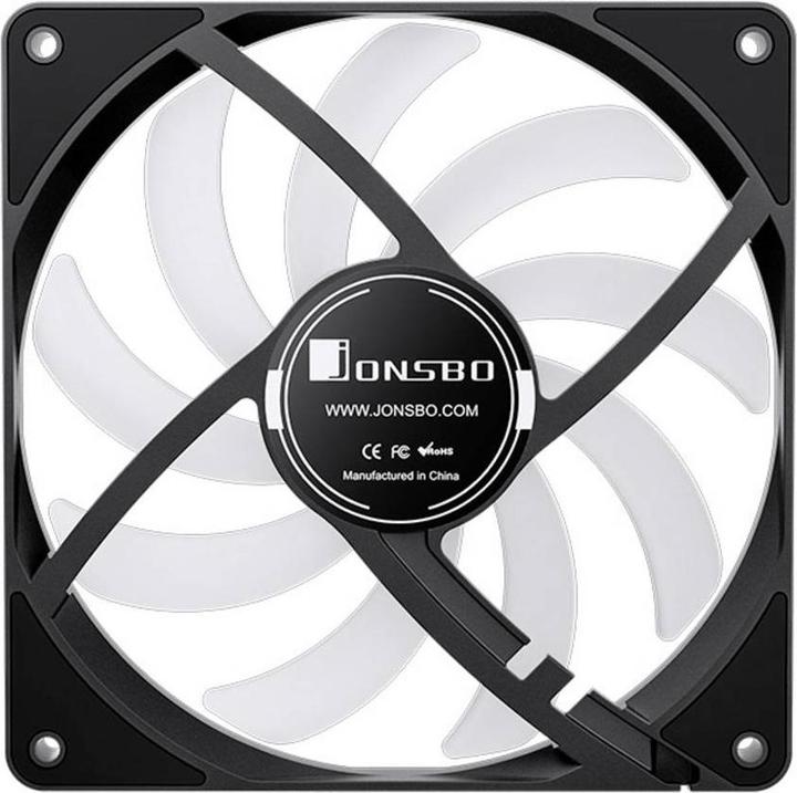 Actual product image Jonsbo HF1415 Slim PWM fan, ARGB, 140mm - black (140 mm)