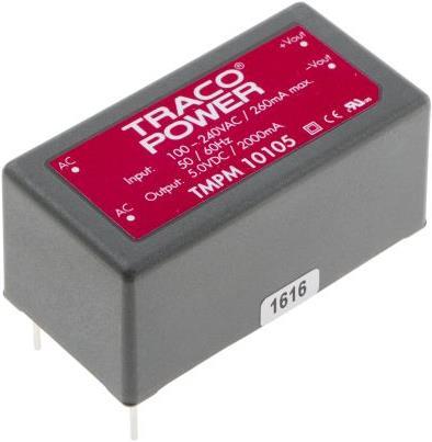 Produktbild TracoPower Netzteil gekapselt Lötpins 5V 10W