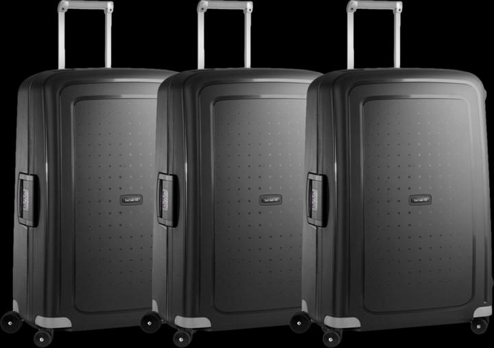 Samsonite S'cure Spinner 75cm Black Triple Kofferset (102 l)