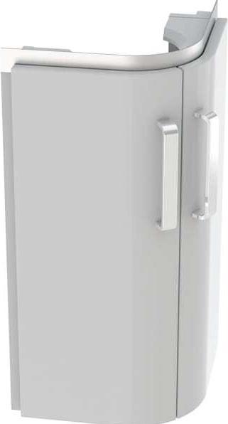 Actual product image Geberit Keramag corner wash hand basin vanity unit Renova Nr. 1 Comprimo New 300x605x300mm light gray matt / (34 x 34 x 67 cm)