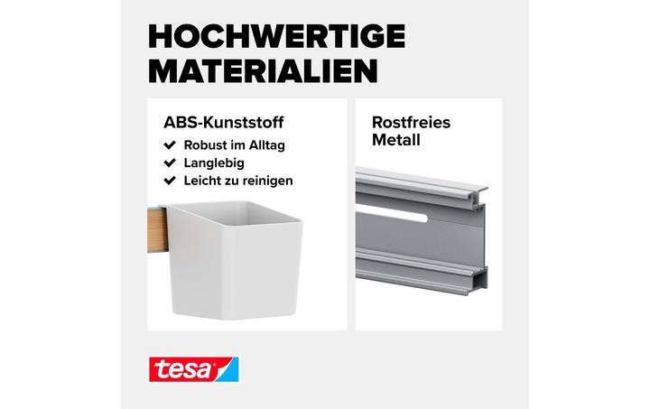 Actual product image tesa Kitchen organiser combi set S for gluing, installation without drilling