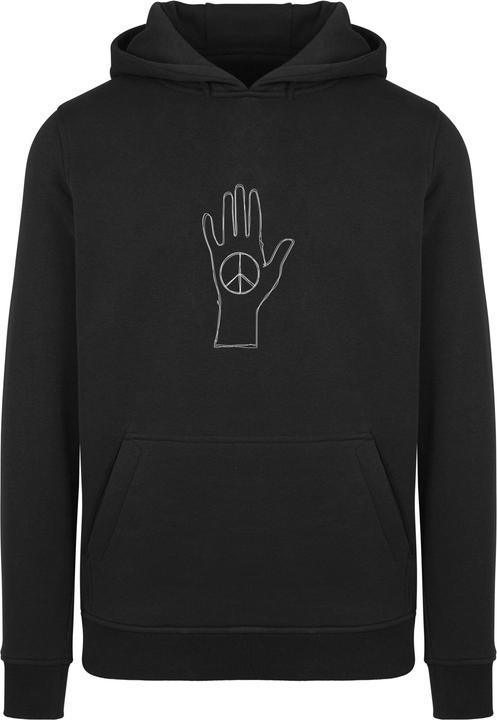 Merchcode Peace - Scribble Hand Black Heavy Hoody - 161335