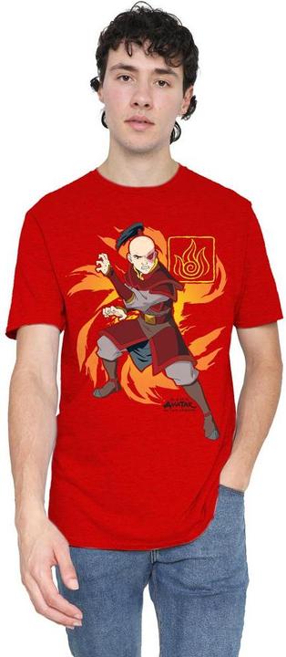 Actual product image Avatar: The Last Airbender Unisex Adult Flame Burst Zuko T-Shirt (XL)