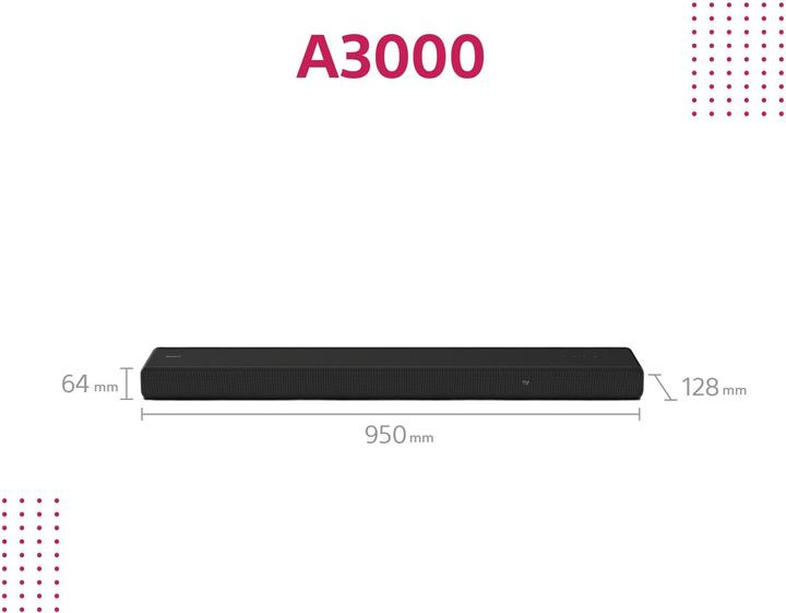Immagine prodotto Sony HT-A3000 (250 W, 3.1 canali)