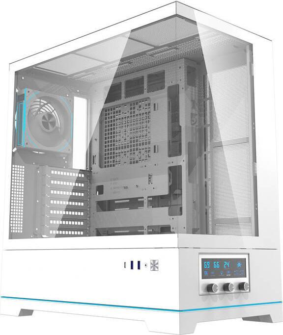 Image du produit Darkflash Tech Darkflash DY451 PRO boîtier d'ordinateur avec ventilateur (blanc) (mATX, ITX, ATX)