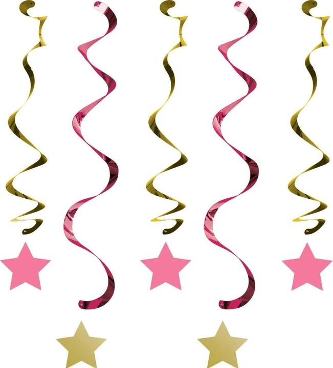 Actual product image Creative Converting Foil Stars Hanging Decoration (Pack of 5)