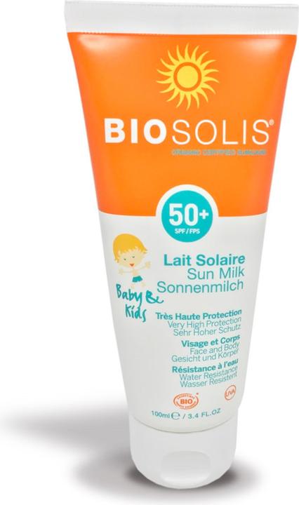 Actual product image Biosolis Baby & Kids (Suntan lotion, SPF 50, 100 ml, 151 g)