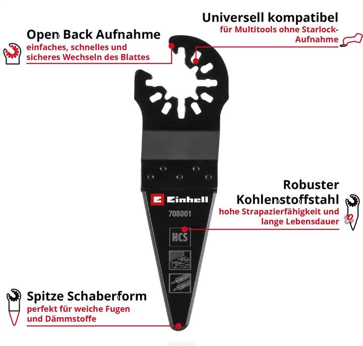 Produktbild Einhell Schaber/Messer, 708001, HCS, Spitz