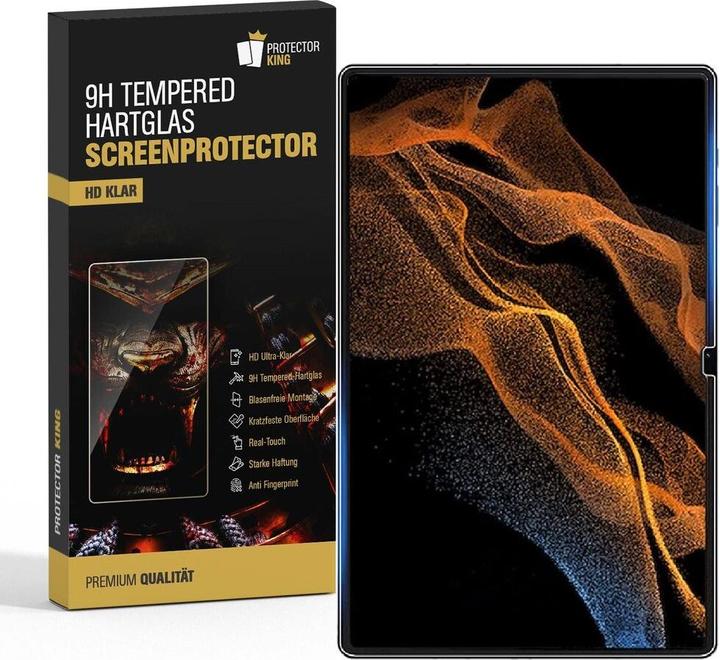 Produktbild Protectorking 6x echtes Tempered 9H Panzerhartglas 3D KLAR (6 Stück, Galaxy Tab S8 Ultra)