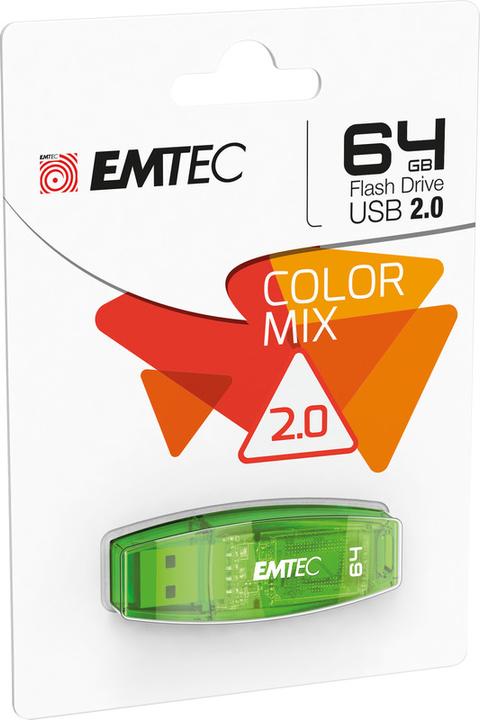 Immagine prodotto Emtec C410 Miscela di colori (64 GB, USB-A, USB 2.0)