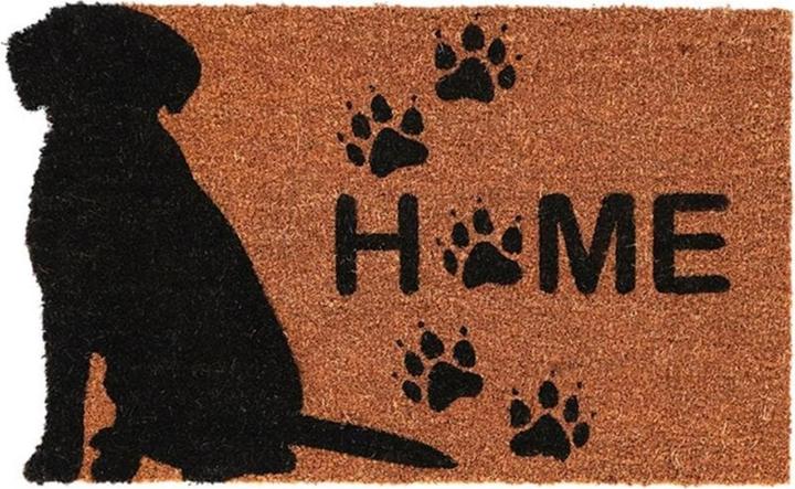 Actual product image Esschert Design Doormat Dog "Home" 74.5 cm x 45.4 cm (74.5 x 45.5 x 1.5 cm)