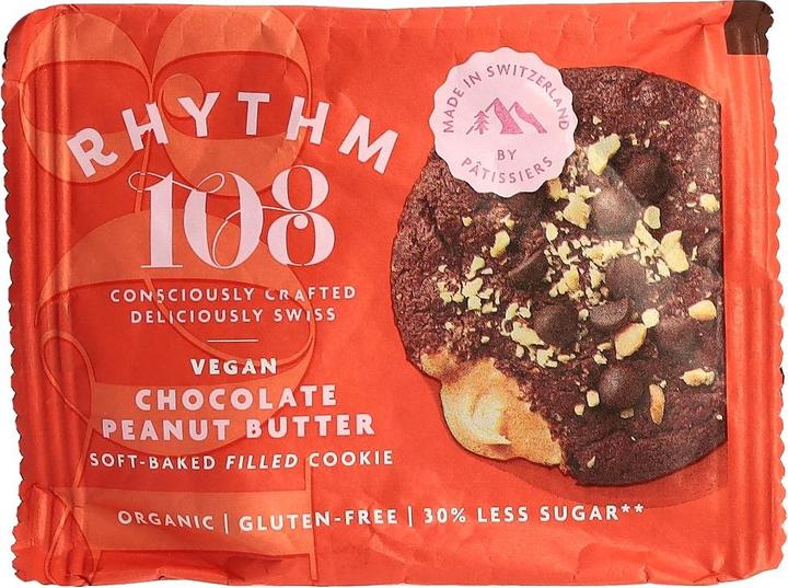 Produktbild Rhythm 108 Vegan Chocolate Peanut Butter Soft-Baked Filled Cookie Bio (1 Stk., 50 g)