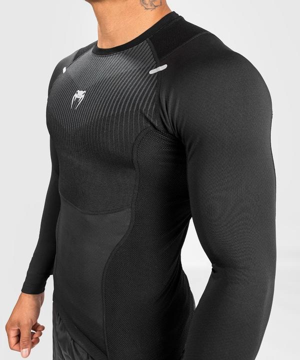 Actual product image Venum Biomecha Rashguard Long Sleeves - Black/Grey - XL (XL)
