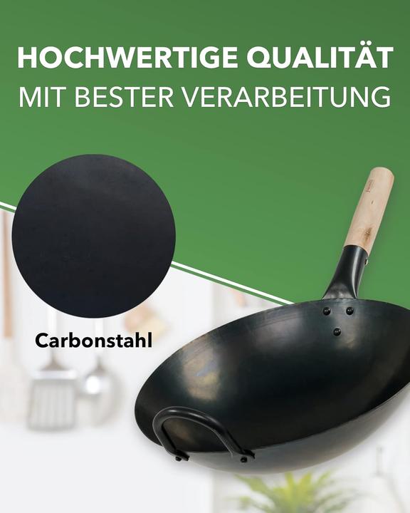 Produktbild Pasoli Wok Karbonstahl Ø30cm