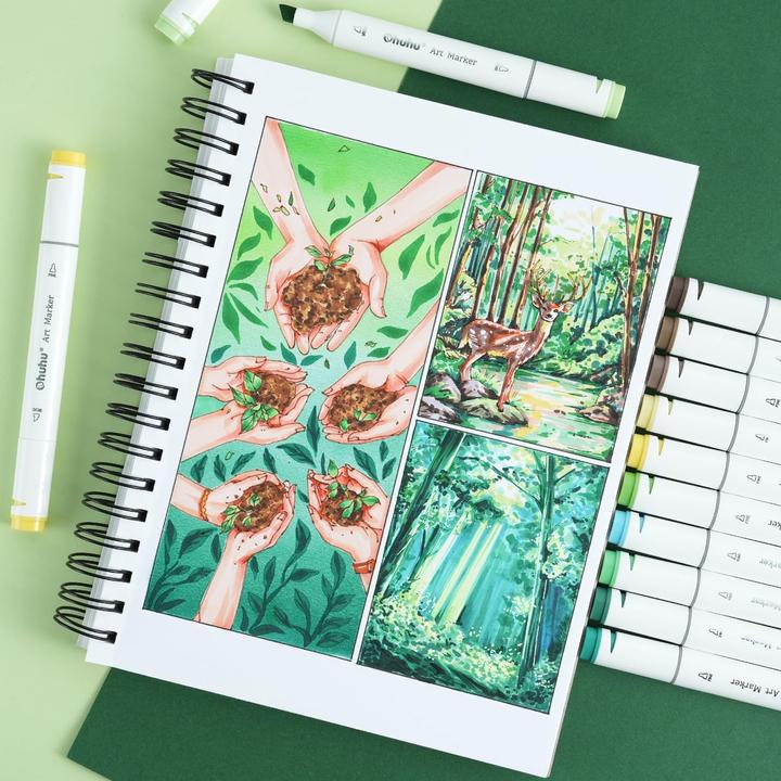 Image du produit Ohuhu Marqueur artistique Honolulu B (Multicolore, 40 x)
