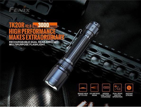 Actual product image Fenix TK20R V2.0 LED Flashlight (15.30 cm, 3000 lm)