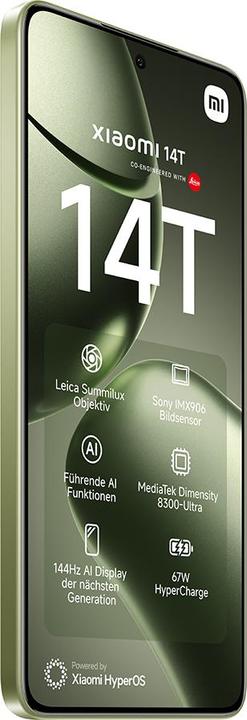 Produktbild Xiaomi 14T (256 GB, Lemon Green, 6.67", Dual SIM, 50 Mpx, 5G)