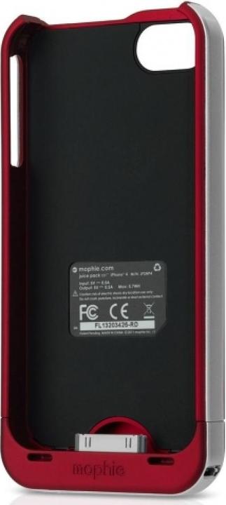 Produktbild mophie Juice Pack Air Aufladbares iPhone 4/4S Cover rot (PRODUCT) RED (Apple iPhone 4, LG G4s)