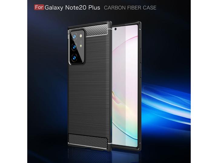 Produktbild Screenguard Samsung Galaxy Note20 Ultra Hülle Carbon Brushed Soft TPU (Samsung Galaxy Note 20 Ultra)